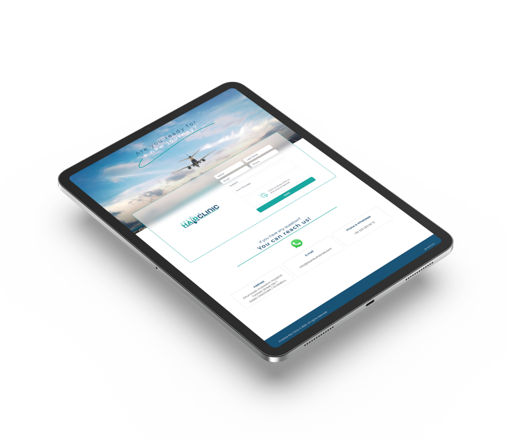 Anatolia Hair Clinics Landing Page Tasarımı